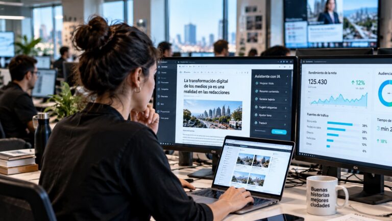 Herramientas de edición y analítica aplicadas a la publicación de noticias.